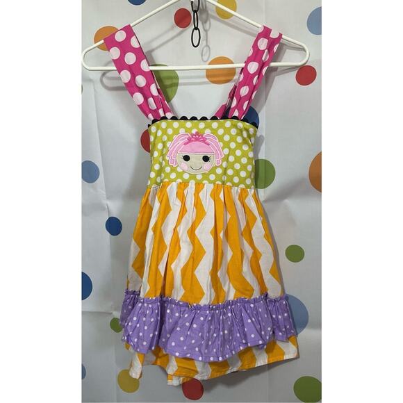 Multi Patterned Multi Color Girls Size 8 Sundress Wrap Style Open Back 🌸🌿 - Picture 5 of 12